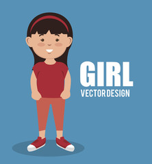 happy girl design, vector illustration eps10 graphic 