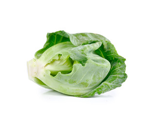 cabbages close up isolated on white background.