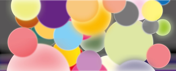 Bannière cercles de couleur