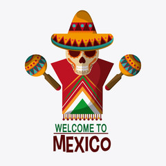 Mexico design. Culture icon. Colorfull illustration, vector grap