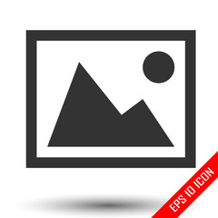 Picture icon. Picture sign. Simple flat logo of picture on white background. Vector illustration.