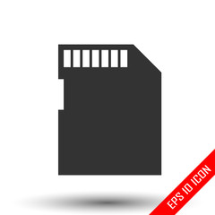 Memory card icon. Memory card EPS. SD Memory Card. Flash drive icon. Vector illustration.