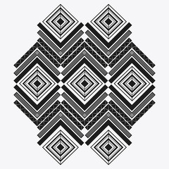 Tribal design. black and white abstract figure. vector graphic