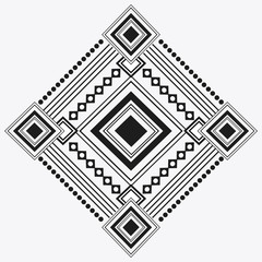 Tribal design. black and white abstract figure. vector graphic