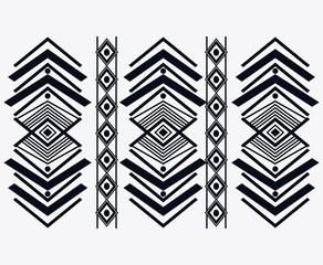 Tribal design. black and white abstract figure. vector graphic