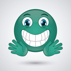 Face design. Cartoon icon. White background