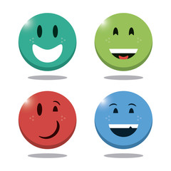 Face design. Cartoon icon. White background