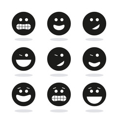 Fototapeta premium Face design. Cartoon icon. White background