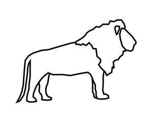 African animal icon. lion design. vector graphic