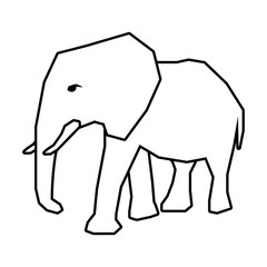 African animal icon. elephant design. vector graphic
