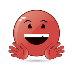 Face design. Cartoon icon. White background