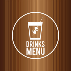 drink design. cocktail icon. Flat illustration