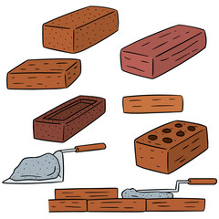 vector set of brick