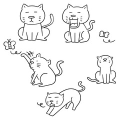 vector set of cat