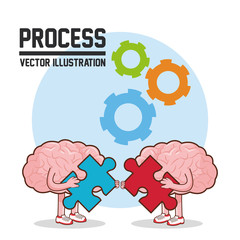 Process design. Colorfull illustration. Cartoon icon