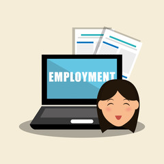 Employment design. Human resources  icon. Isolated illustration