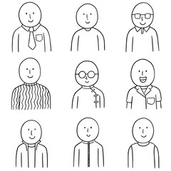 vector set of people