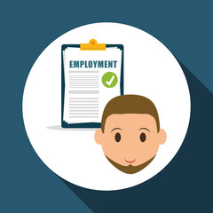 Employment design. Human resources  icon. Isolated illustration