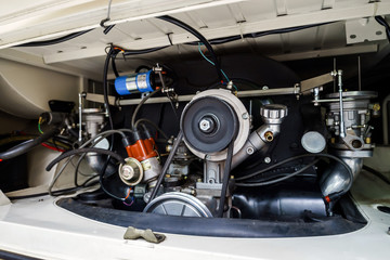 Beautiful retro car renovated with love