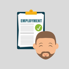 Employment design. Human resources  icon. Isolated illustration