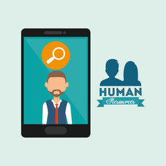 Fototapeta na wymiar Human resources design. Person icon. Isolated illustration