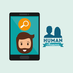 Human resources design. Person icon. Isolated illustration