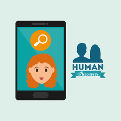 Human resources design. Person icon. Isolated illustration