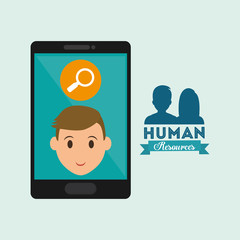 Human resources design. Person icon. Isolated illustration