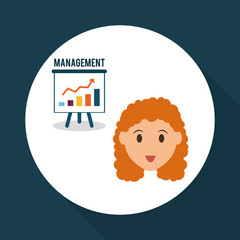 Human resources design. Person icon. Isolated illustration