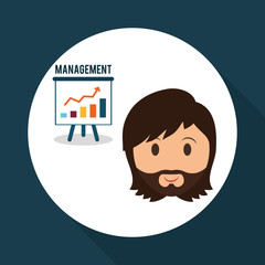 Human resources design. Person icon. Isolated illustration