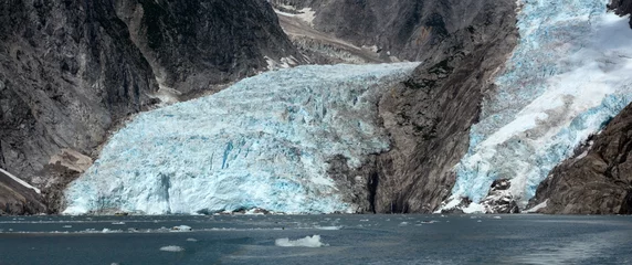 Keuken foto achterwand Gletsjers Two glaciers met the sea