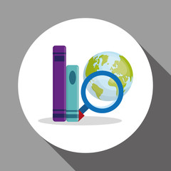 Education design. University icon. Colorfull and isolated illust