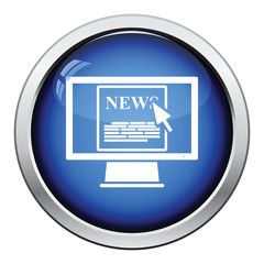 Monitor with news icon