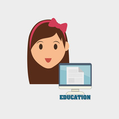 Education design. University icon. Colorfull and isolated illust