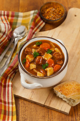 Beef Stew with Potatoes and Carrots. Selective focus.