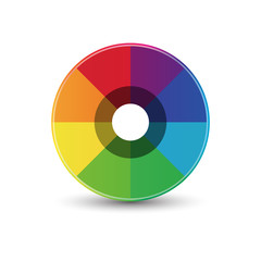 Abstract rainbow circle icon logo template design, Vector illustration eps10