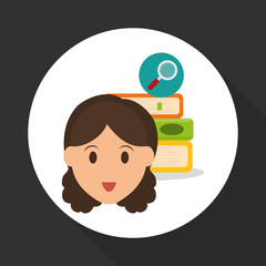 Education design. University icon. Colorfull and isolated illust