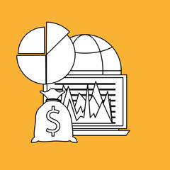 Business design. Financial item icon. Flat illustration
