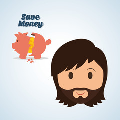 Save Money design. Financial item. Colorfull illustration, vecto