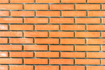 Orange wall bricks with cement joints
