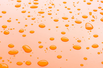 Orange water droplet