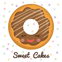 Sweet design. Dessert icon. Colorfull illustration, vector graph