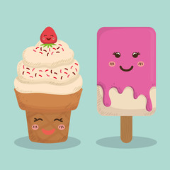 Sweet design. Dessert icon. Colorfull illustration, vector graph