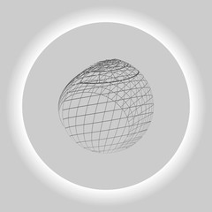 Wire-frame Design Element. Sphere