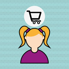 people shopping design 