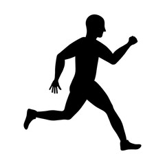 Fototapeta na wymiar Man of side running. sport concept, vector graphic