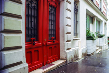 Typical Paris street view, summer day.