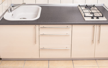 Home Kitchen Interior in Minimal Renovated Style