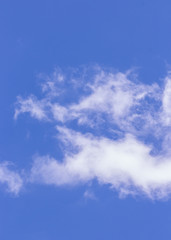 White clouds in blue sky