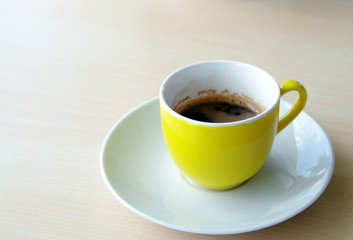 Coffee cup in coffee shop